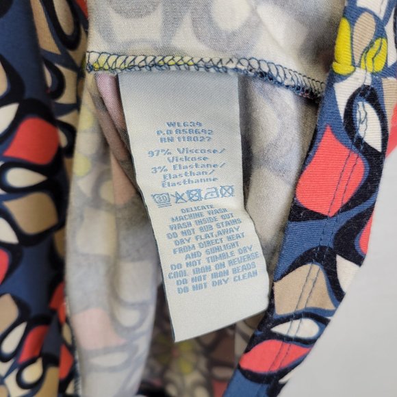 Boden Women's Size 4 Tank Top Blue Pink Flowers Beaded - Picture 6 of 6